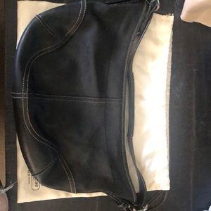 Coach Hobo Style Purse, black leather